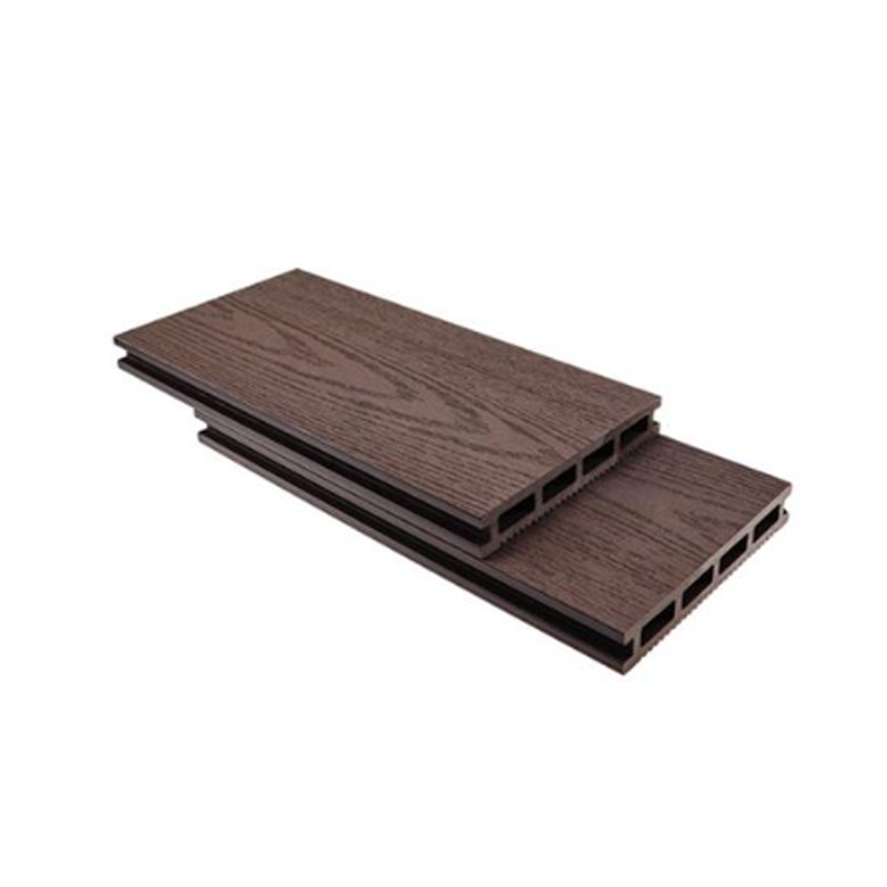 SRL-DEK 145*21mm ফাঁপা প্রোফাইল WPC ডেকিং বোর্ড কাঠের শস্যের সারফেস সহ