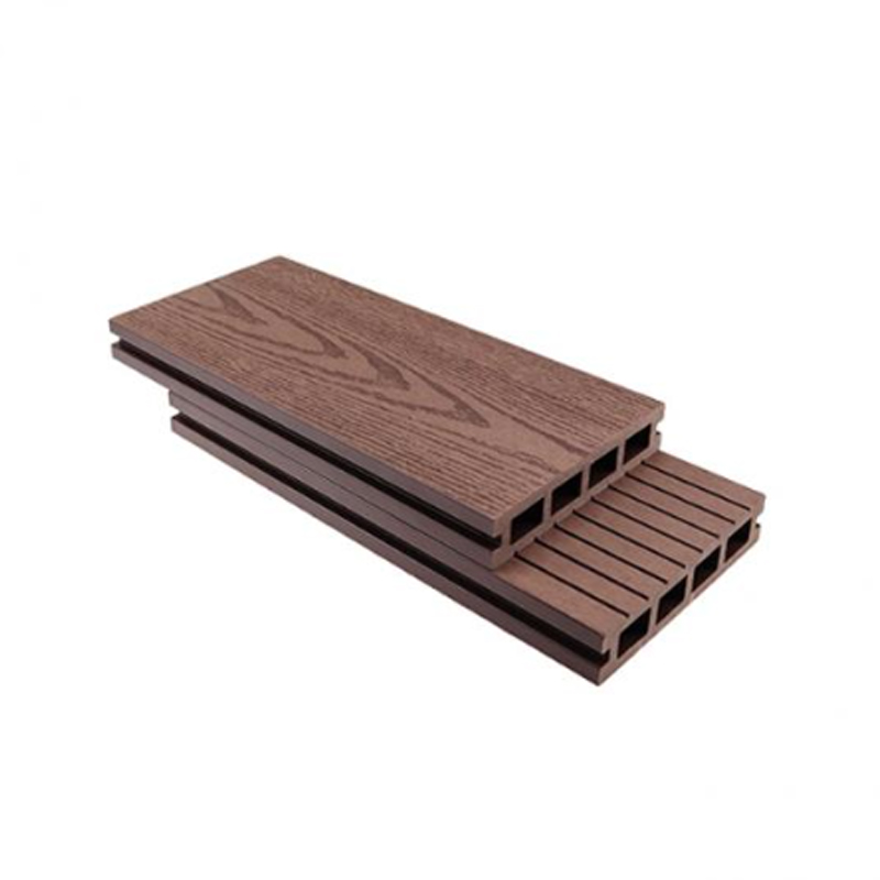 SRL-DEK 140*23mm স্লিপ-প্রতিরোধী পুনর্ব্যবহারযোগ্য WPC হোলো ডেকিং আউটডোর টেরেসের জন্য